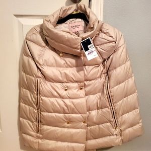 Juicy Couture Champagne Bubbles Pearl Puffer Cape